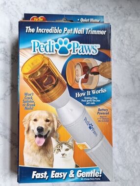 Pet Nail Trimmer - White with Amber Cover
